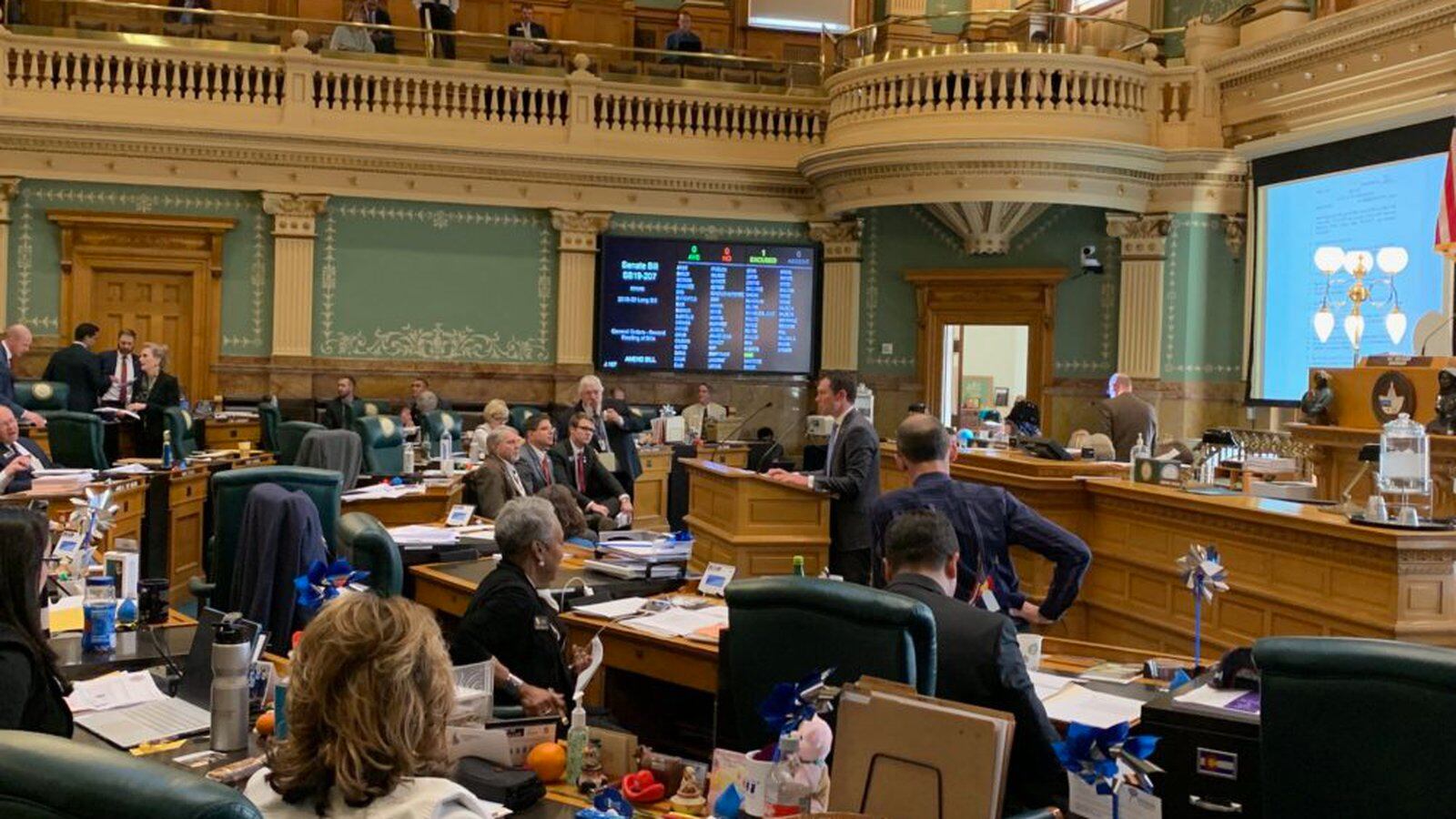 Joint Budget Committee member Chris Hansen speaks during debate on the 2019-20 budget in the Colorado House of Representatives.