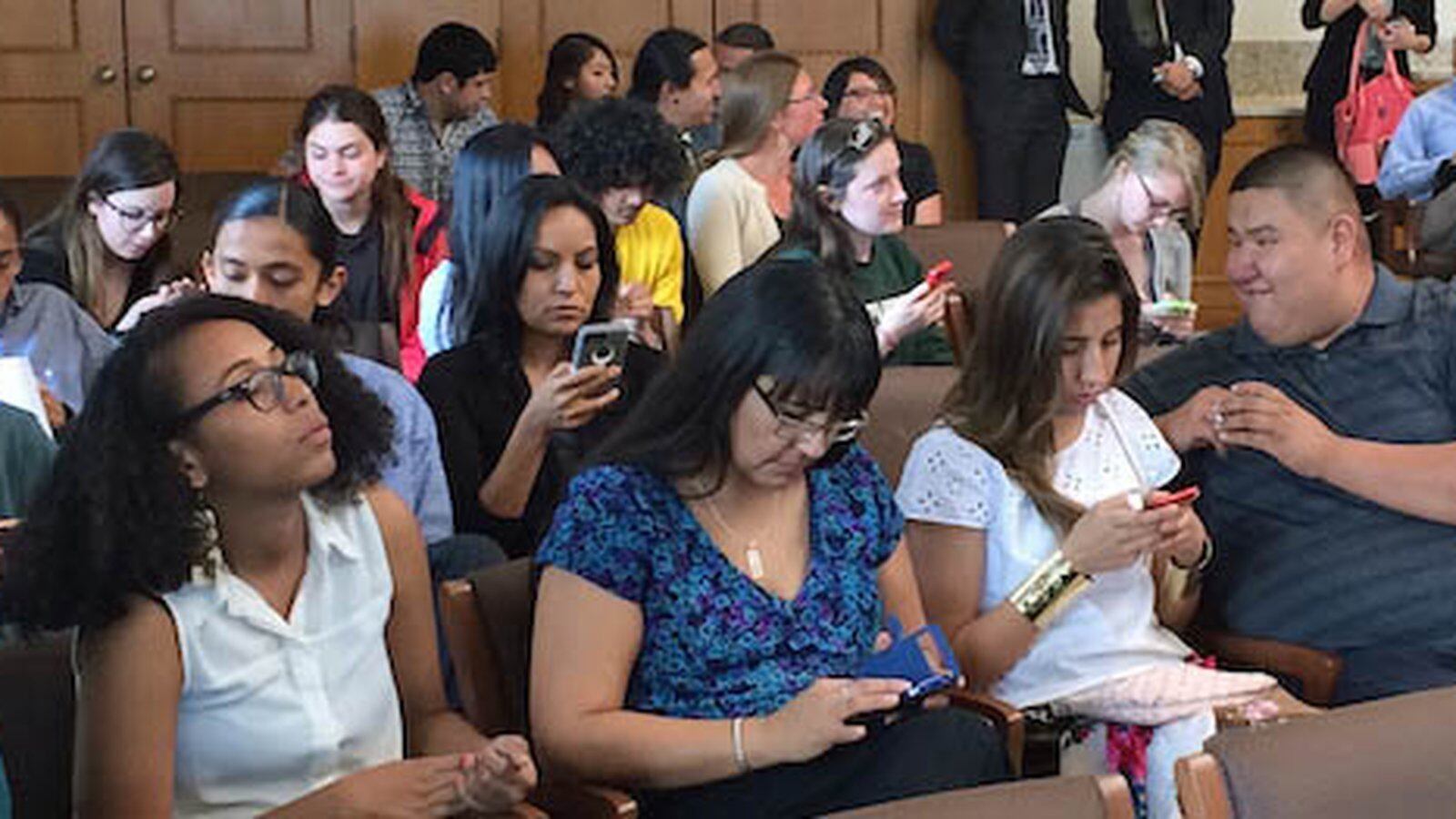Students were a big presence at a Monday hearing on a bill about schools' use of Indian mascots.