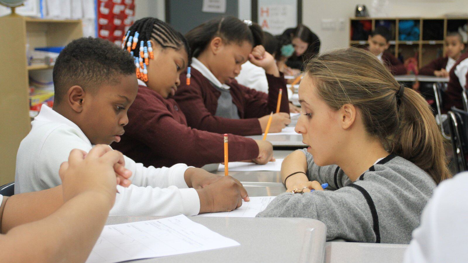Fourth-grade students at Brownsville Ascend Lower Charter School in Brooklyn.
