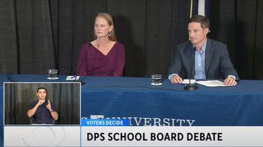 Watch: Denver school board candidates Scott Baldermann, Kimberlee Sia debate teacher rights and more
