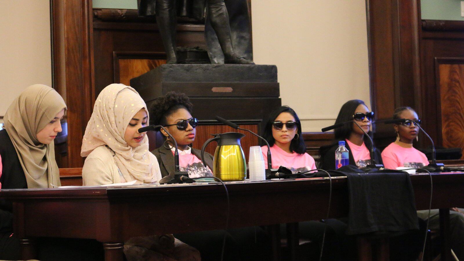 Students from IntegrateNYC testified at a City Council education committee hearing. The group is made of students pushing for school integration.