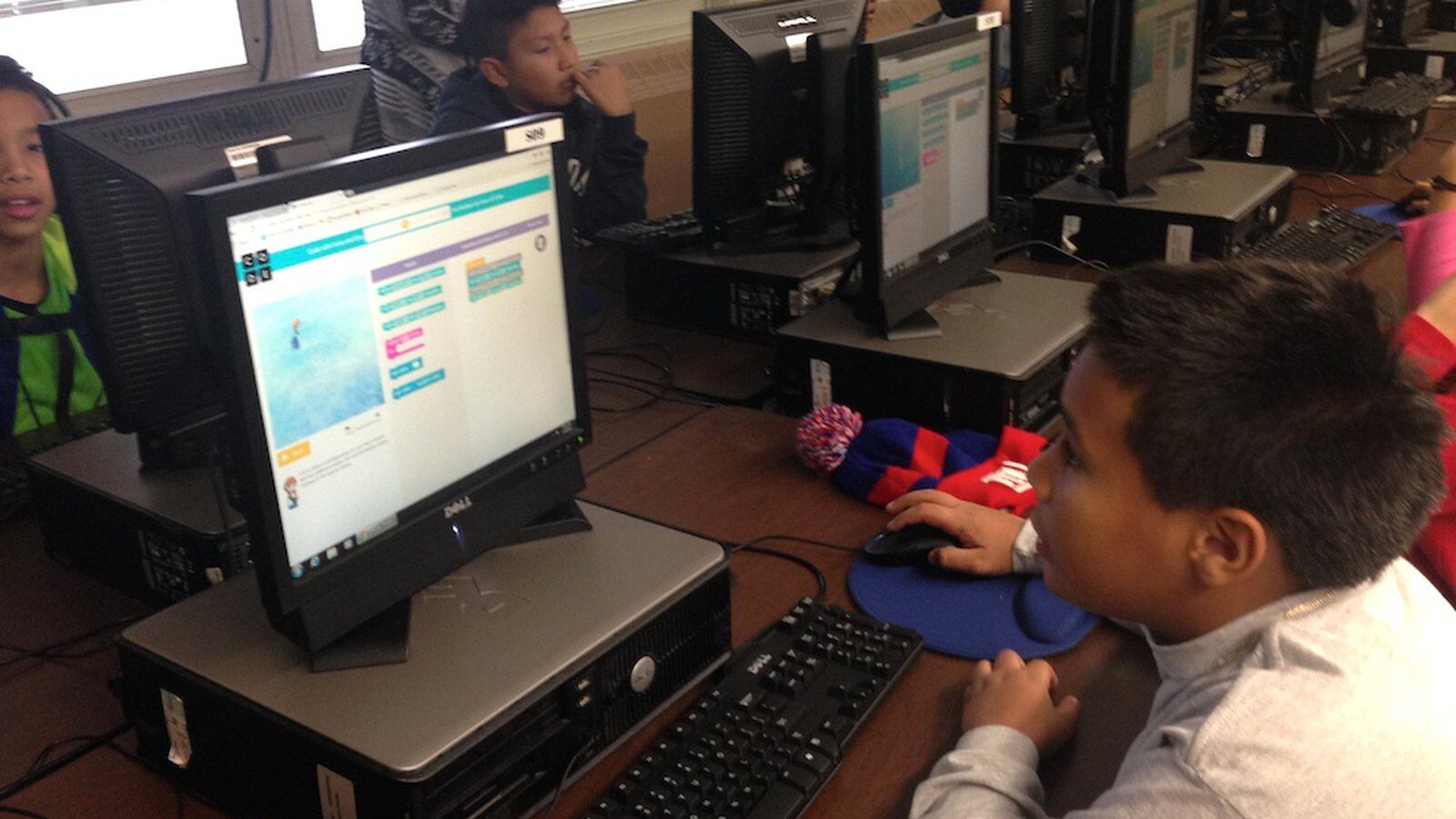 A sixth grade class at M.S. 88 participate in an "Hour of Coding" event organized by the computer science advocacy group Code.org. The city is planning to train 100 teachers on new computer science curriculum by 2017.