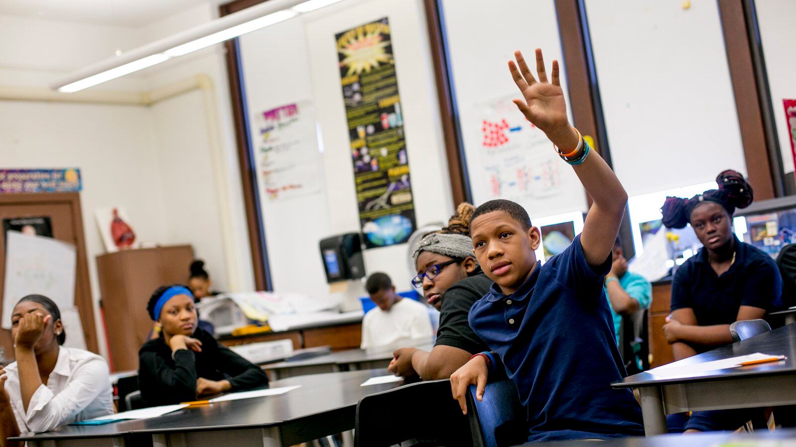 Jamarie Samuel attended seven schools by eighth grade, enrolling mid-seventh grade at Bethune Elementary-Middle School which, like many schools in Detroit, has chronic problems with students switching schools.