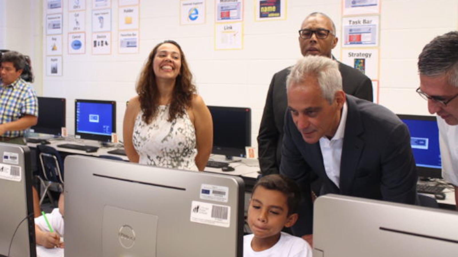 Mayor Rahm Emanuel made an announcement about a $1 billion capital spend in July at Cardenas Elementary in Little Village.