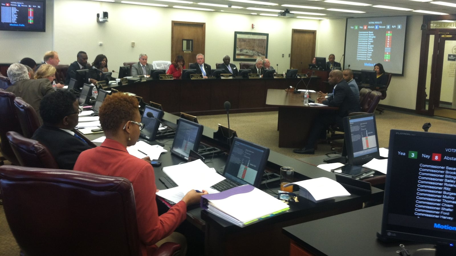 Superintendent Dorsey Hopson told commissioners of the district's financial struggles at a prior meeting.
