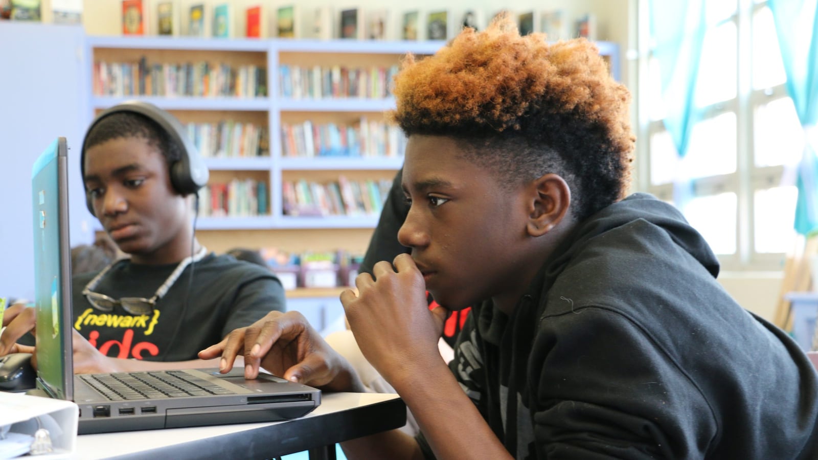 Students in a coding program at Sussex Avenue School in 2018. Superintendent Roger León said that, beginning Monday, Newark schools "begin all of our virtual classes solely online."
