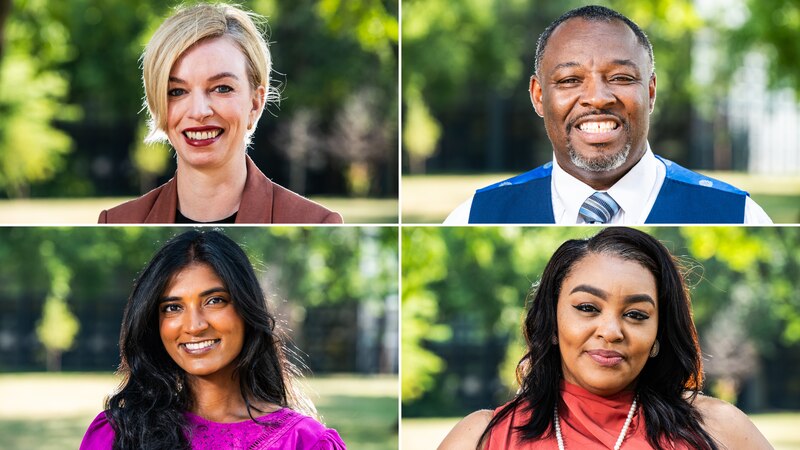 Portraits of District 6 school board candidates.