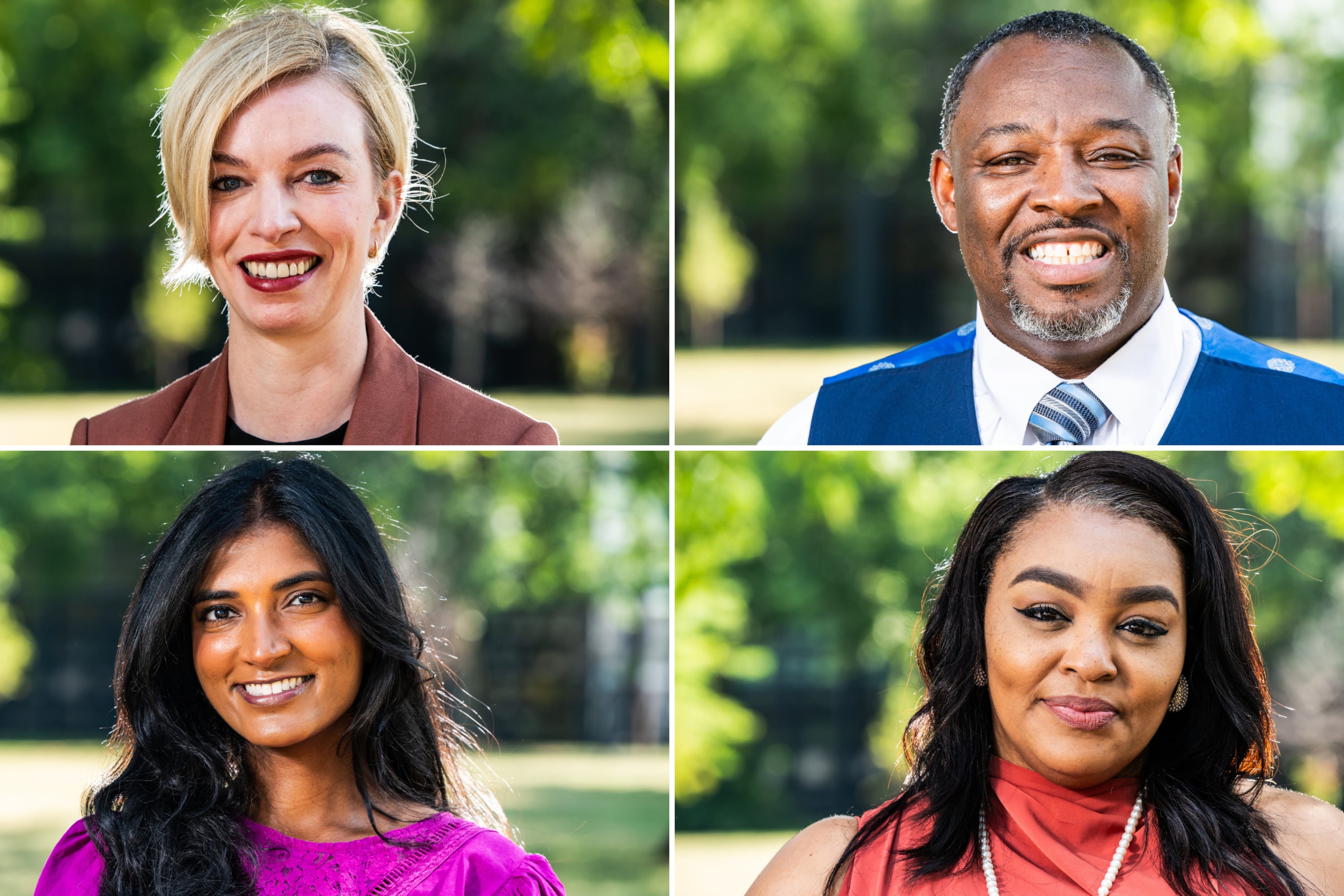 Portraits of District 6 school board candidates.