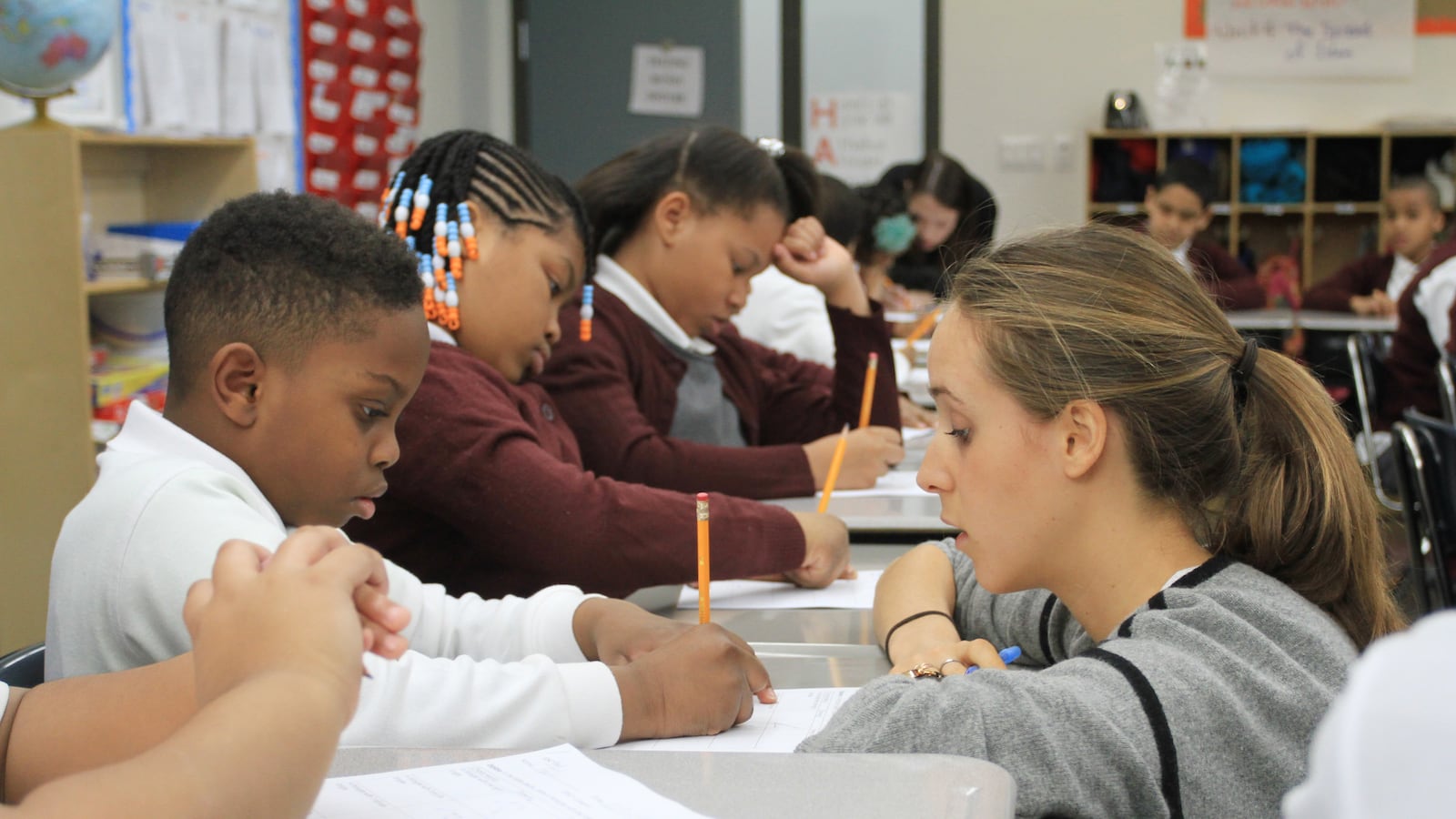 Fourth-grade students at Brownsville Ascend Lower Charter School in Brooklyn.