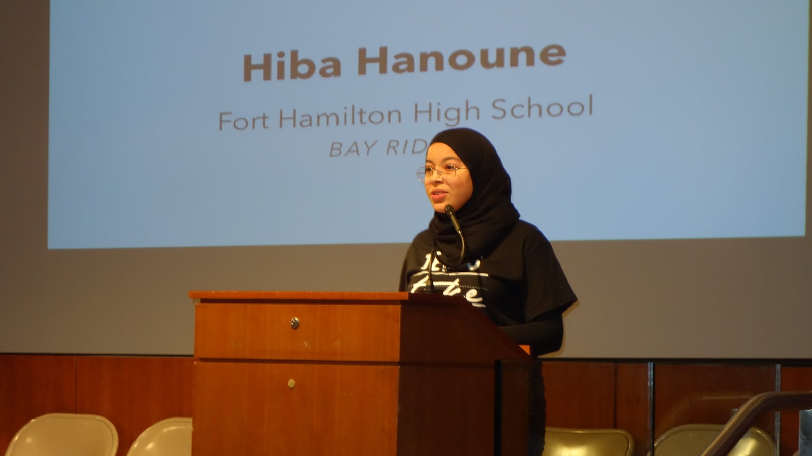 The author at an event organized by Teens Take charge.