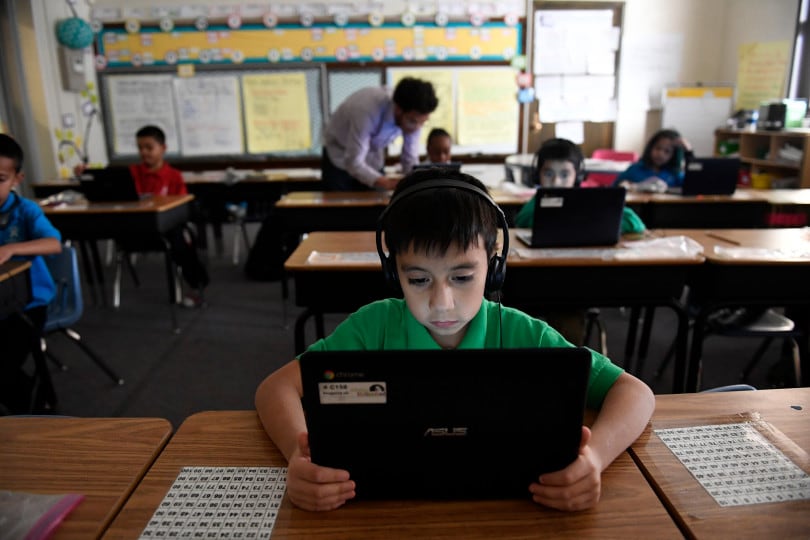 A student takes part in an after-school program at Ashley Elementary School in Denver March 2017. (Photo by Helen H. Richardson/The Denver Post).