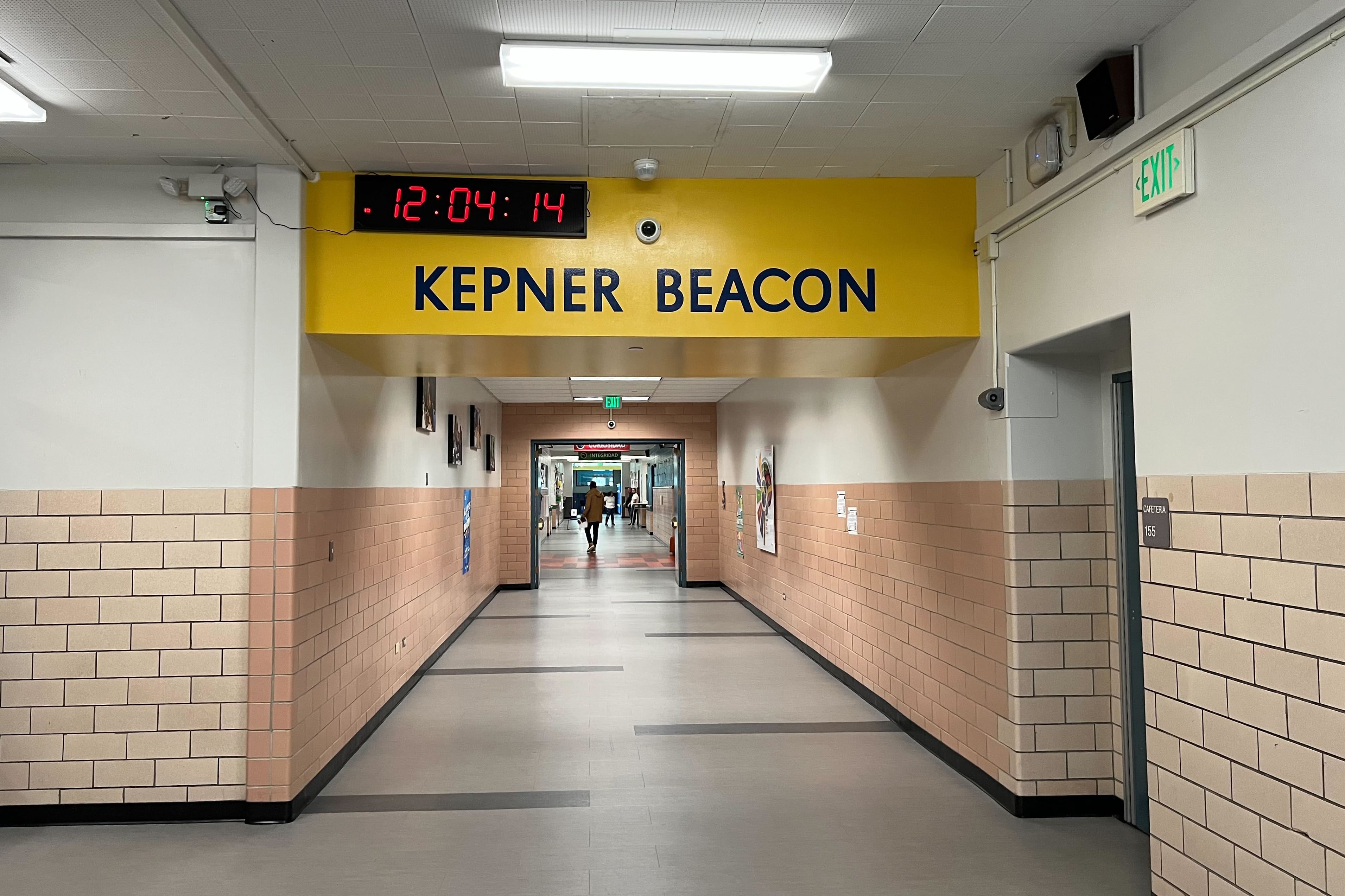 A middle school hallway.