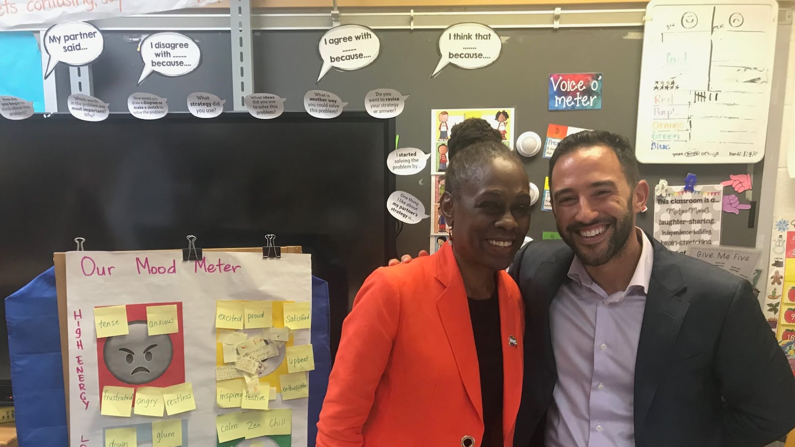 First Lady Chirlane McCray and Brandon Cardet-Hernandez, a senior education advisor to the mayor.