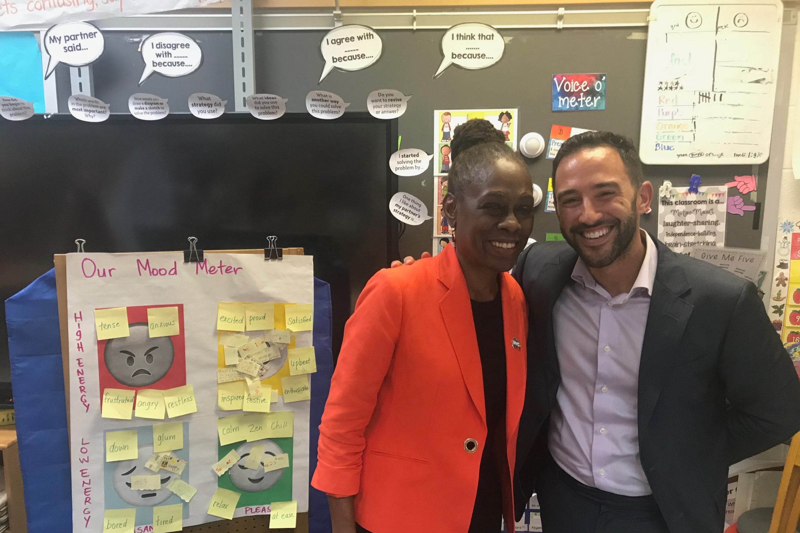 First Lady Chirlane McCray and Brandon Cardet-Hernandez, a senior education advisor to the mayor.