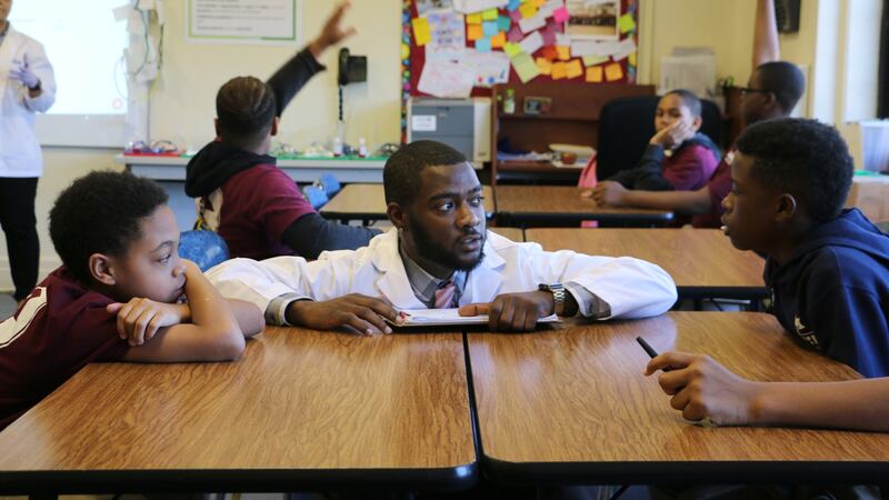 Yumar Wheeler attended TEAM Academy middle school over a decade ago. Today, he's back at the school training to become a teacher.