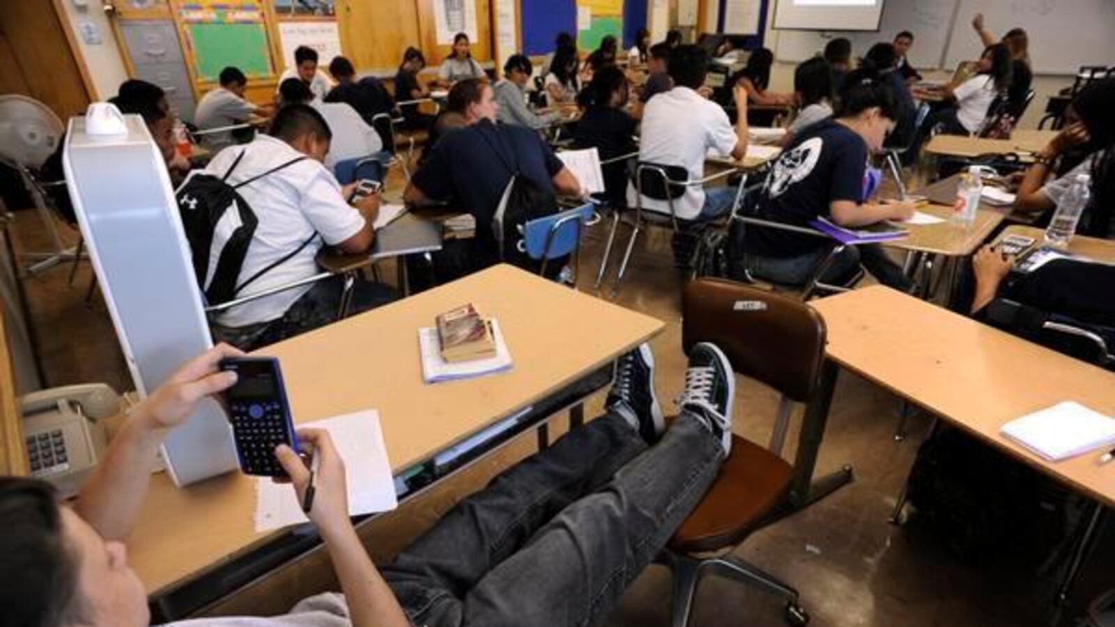 Students in an algebra class at Denver's Abraham Lincoln High School in 2009.