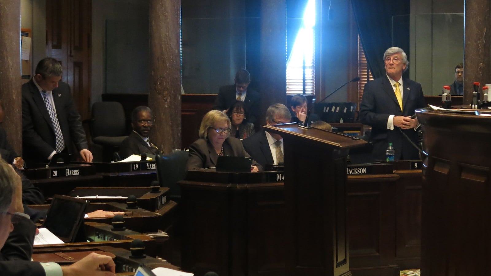 Sen. Todd Gardenhire (R-Chattanooga) introduces voucher legislation to the state Senate, where the bill easily passed.