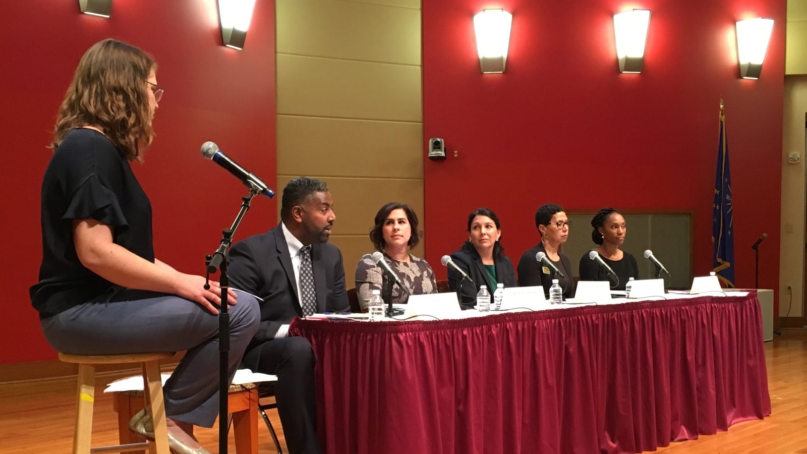 Candidates for the District 3 and District 5 seats on the Indianapolis Public Schools Board debated at a forum hosted Tuesday night by Chalkbeat, the Indianapolis Recorder, WFYI, and the Central Library.