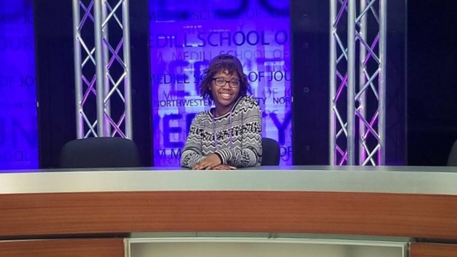 Imani Harris, pictured here during her senior year visit to Northwestern University, said her transition from a Detroit high school to college was challenging.