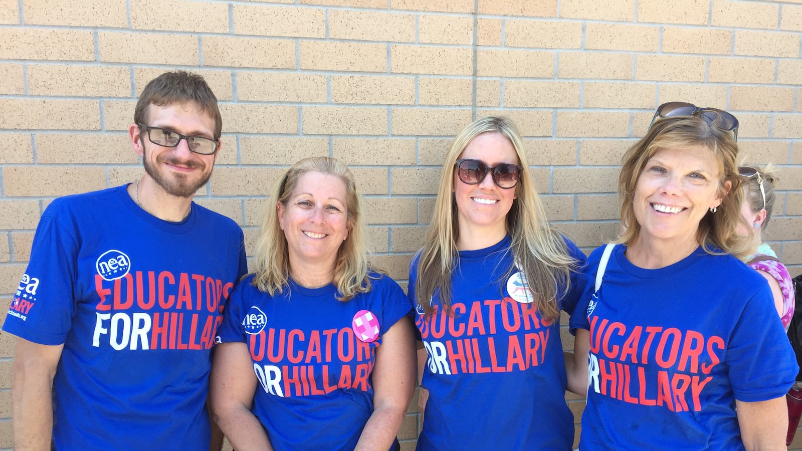 Teachers from a variety of Adams 12 Five Star Schools attended a political rally for Democratic presidential nominee Hillary Clinton.
