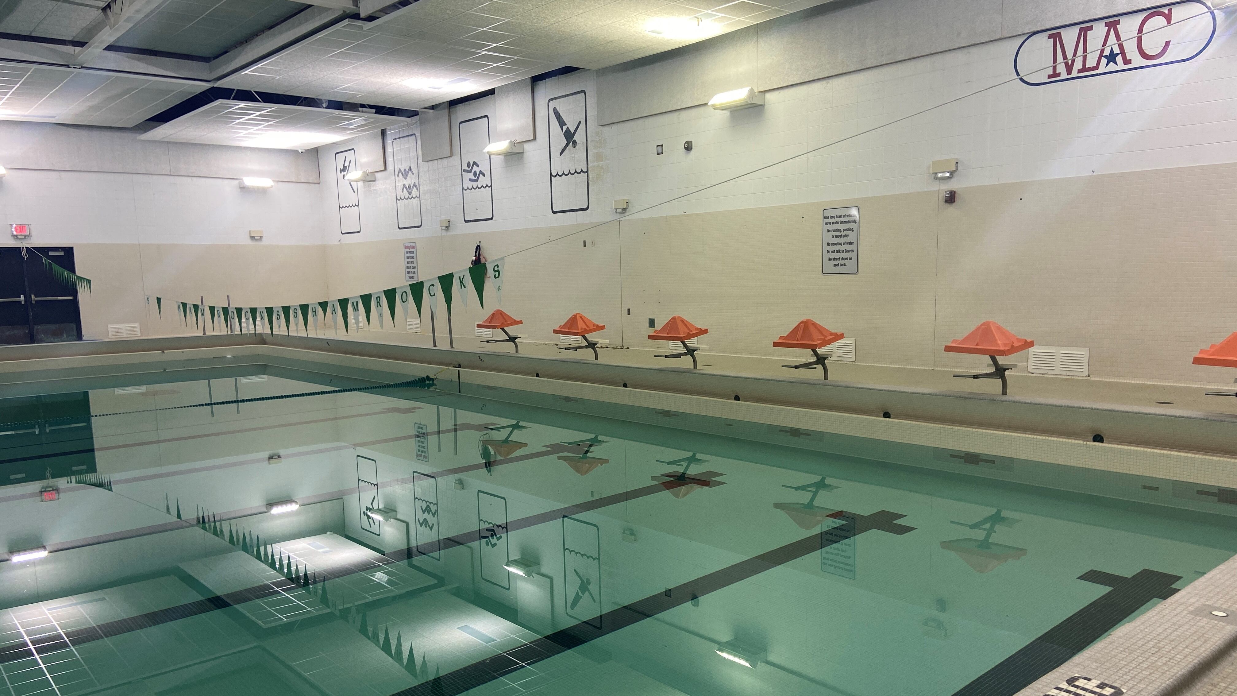 A swimming pool in the Eastpointe school district is shown.