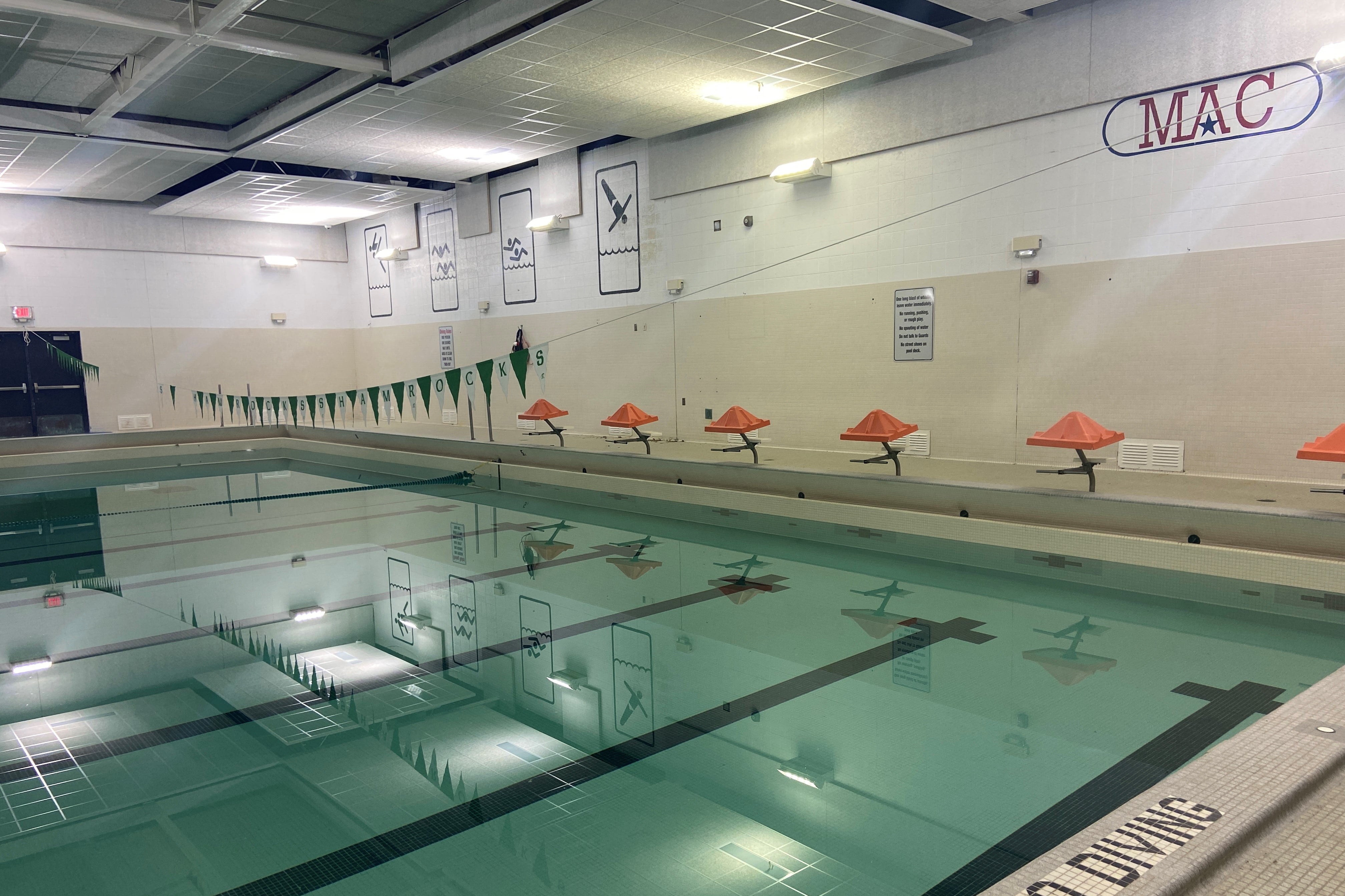 A swimming pool in the Eastpointe school district is shown.