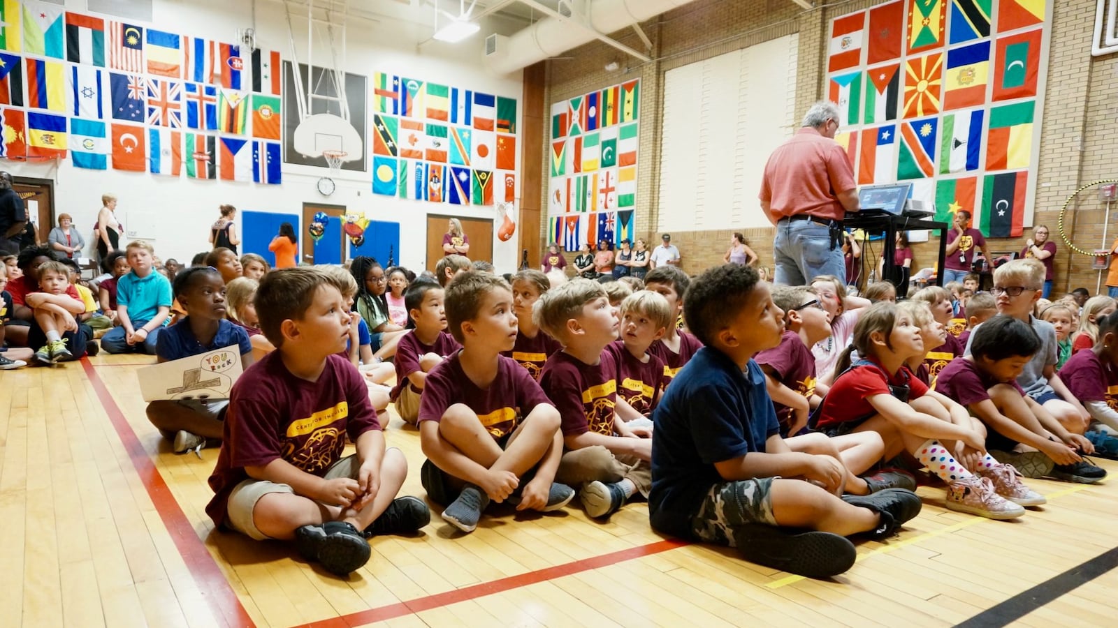 Students at the Center for Inquiry at School 70 waited impatiently to surprise the teacher of the year.
