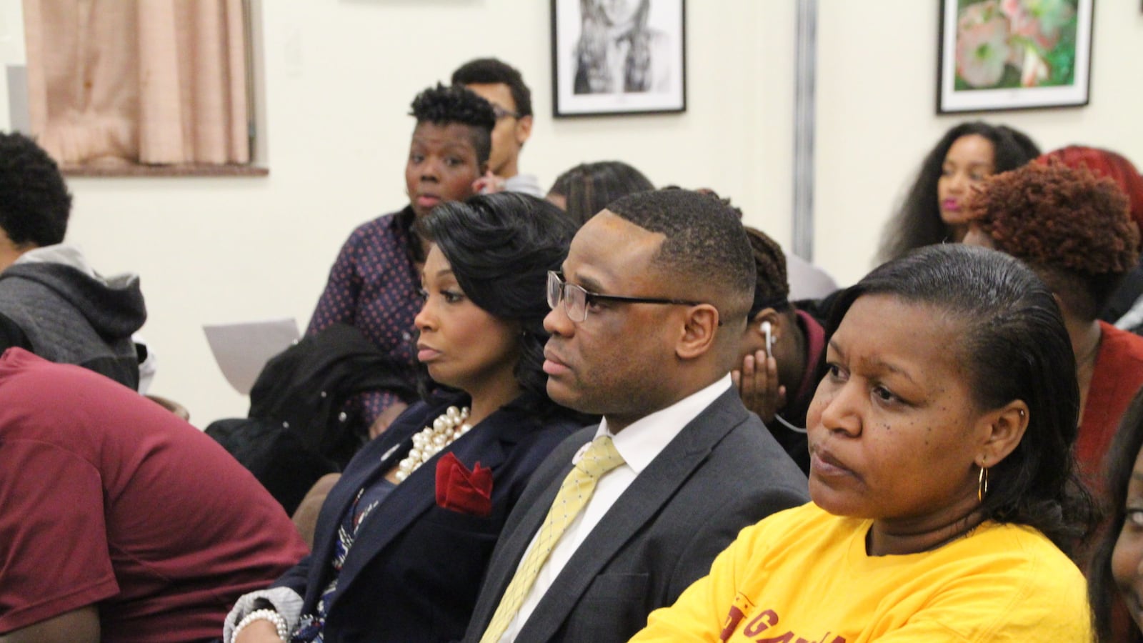 Sosepriala Dede (middle) is the founder and leader of the 150-student high school.
