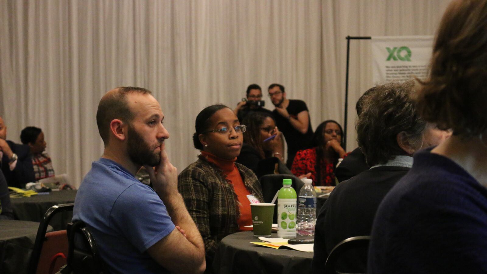 Educators gathered at an information session about the city's Imagine Schools initiative.