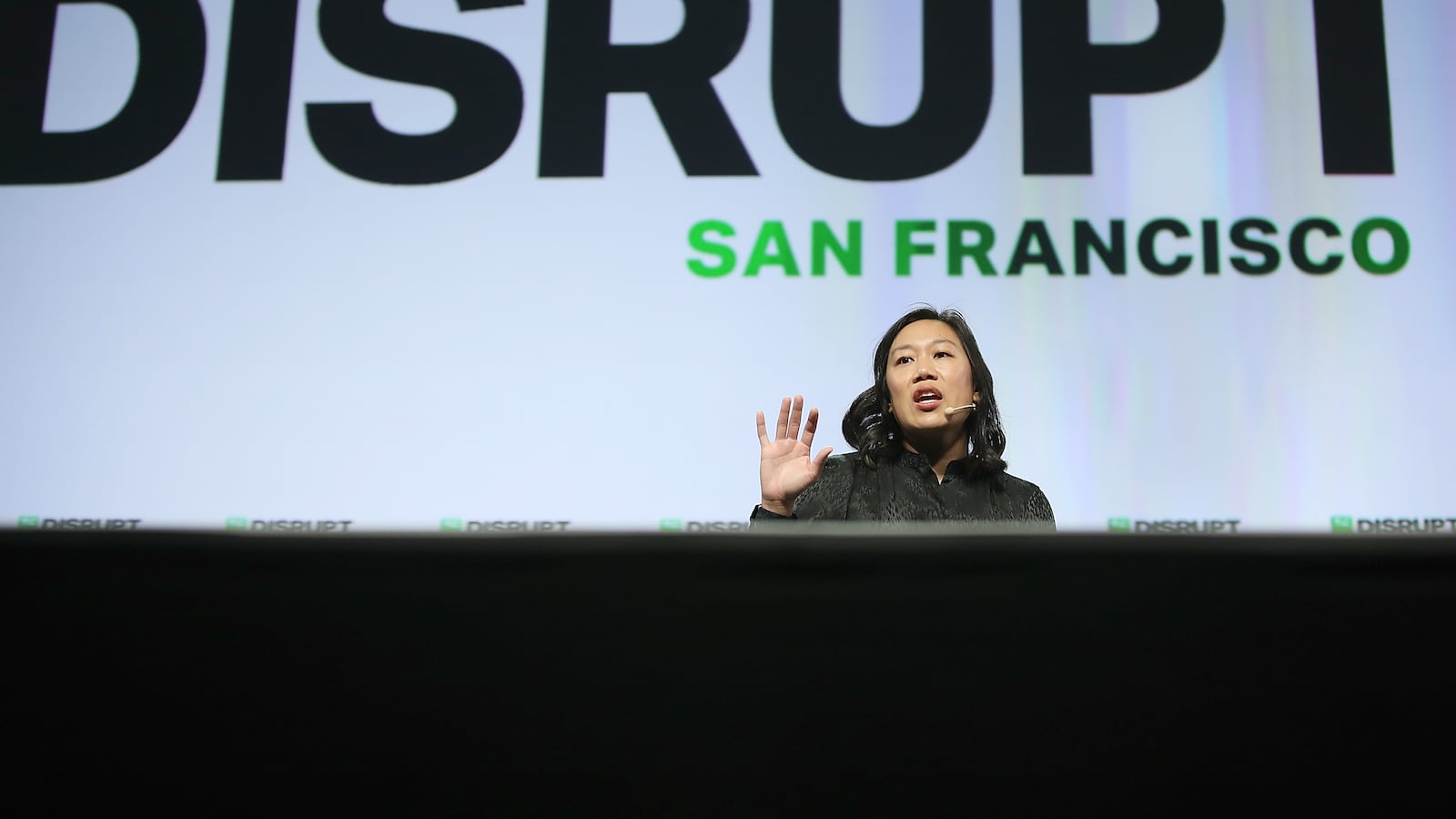 Priscilla Chan, co-founder of the Chan Zuckerberg Initiative LLC, speaks during the TechCrunch Disrupt SF 2018  on September 6, 2018 in San Francisco, California.  (Photo by Justin Sullivan/Getty Images)