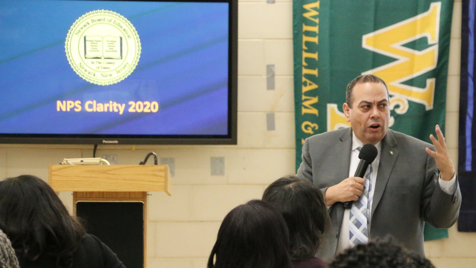 Superintendent Roger León hosted an event in January 2019 to gather ideas for his strategic plan.