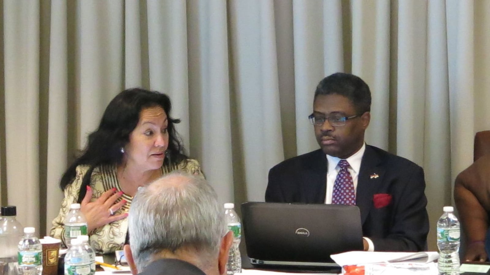 Chancellor Betty Rosa discusses teacher evaluations during a Board of Regents meeting.