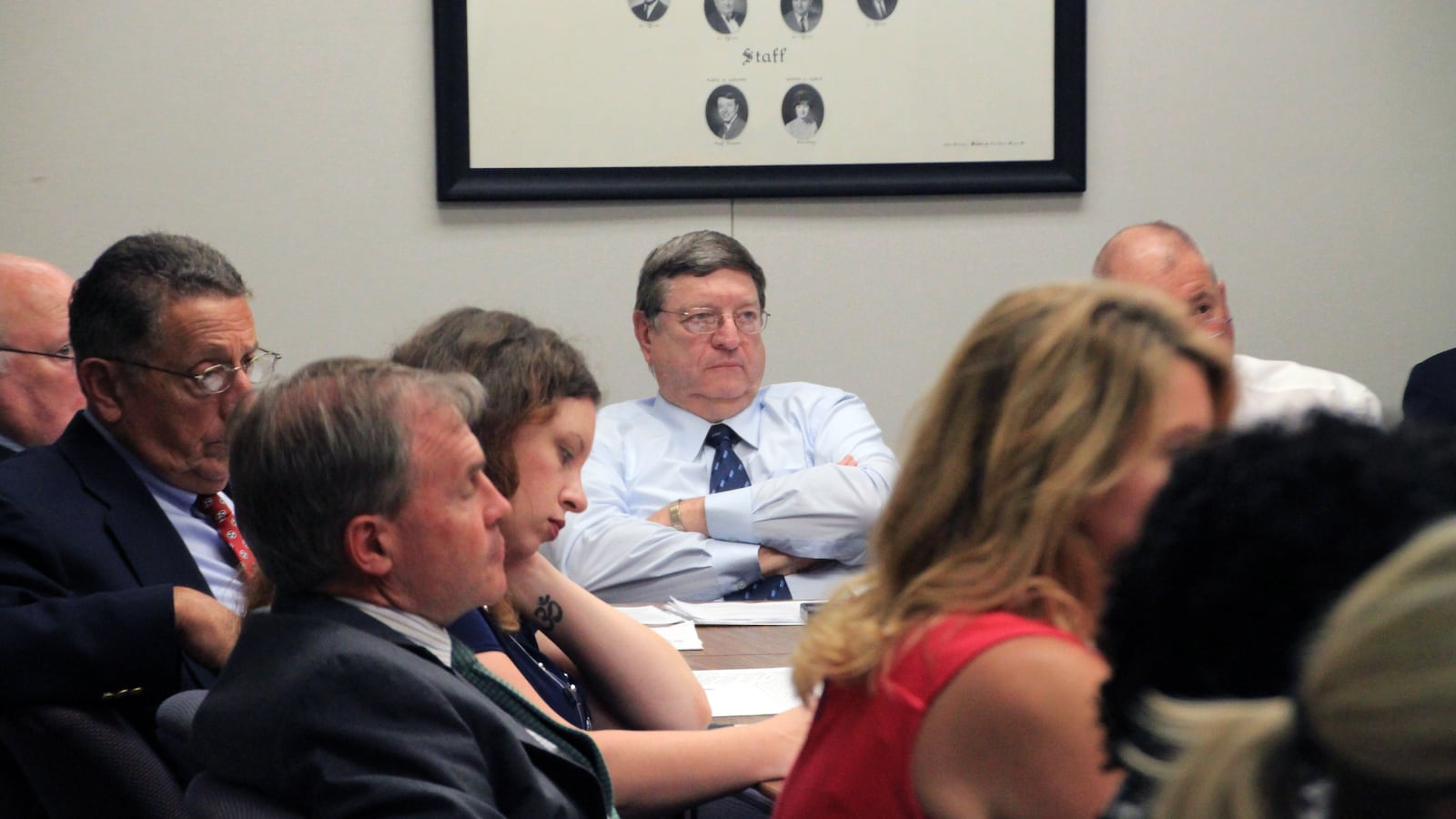 Rep. Harry Brooks (R-Knoxville) listens Thursday during a legislative study panel's discussion about the state's system for funding K-12 education in Tennessee.