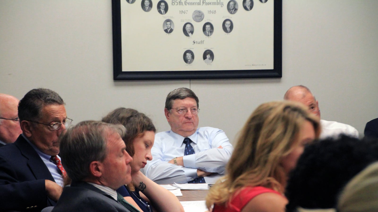 Rep. Harry Brooks (R-Knoxville) listens Thursday during a legislative study panel's discussion about the state's system for funding K-12 education in Tennessee.