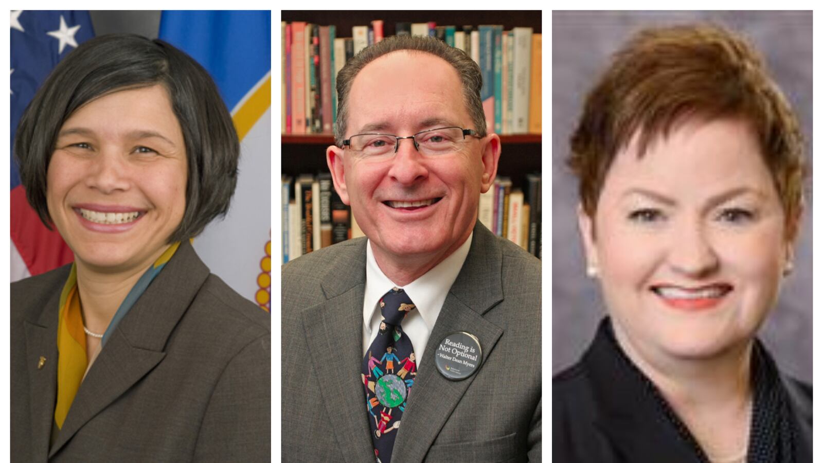Finalists for the state superintendent's job in Michigan are, from left, Brenda Cassellius, Michael Rice, and Jeanice Swift