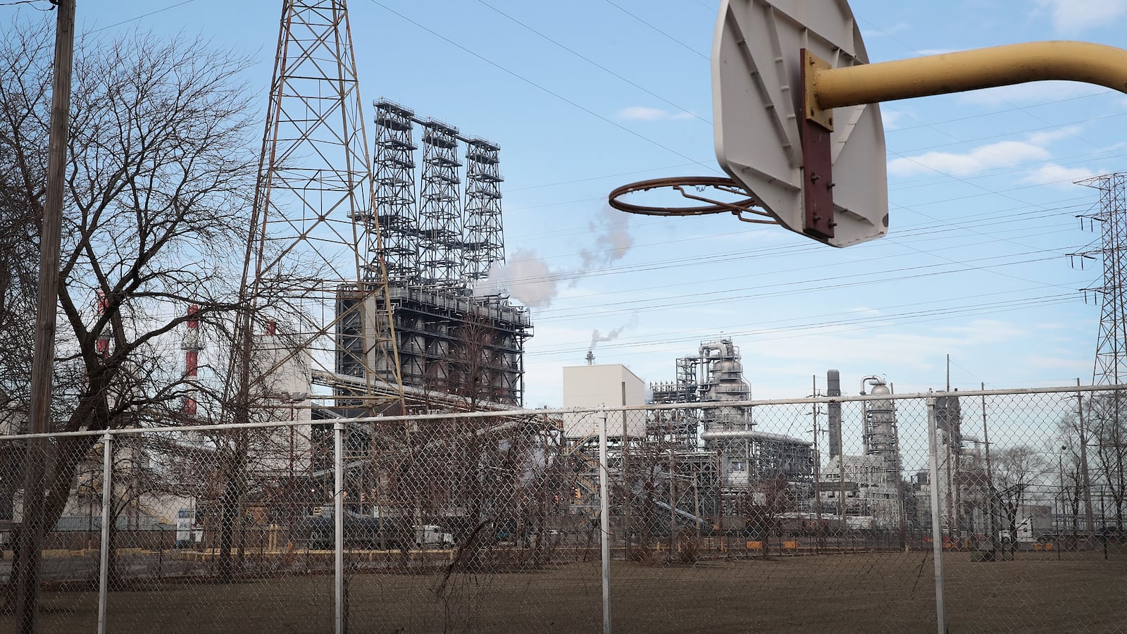 The BP refinery sits across the street from Marktown Park on January 08, 2019 in Whiting, Indiana. (Photo by Scott Olson/Getty Images)