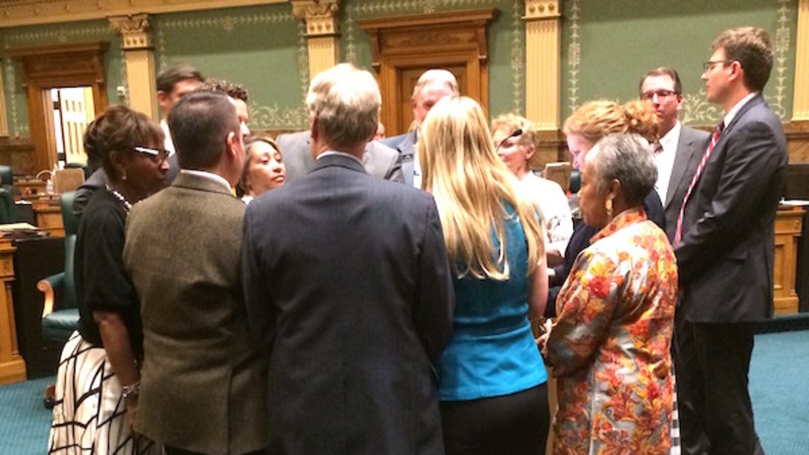 A five-minute meeting of the House Education Committee on the House floor was the final step in the complicated charter school compromise.
