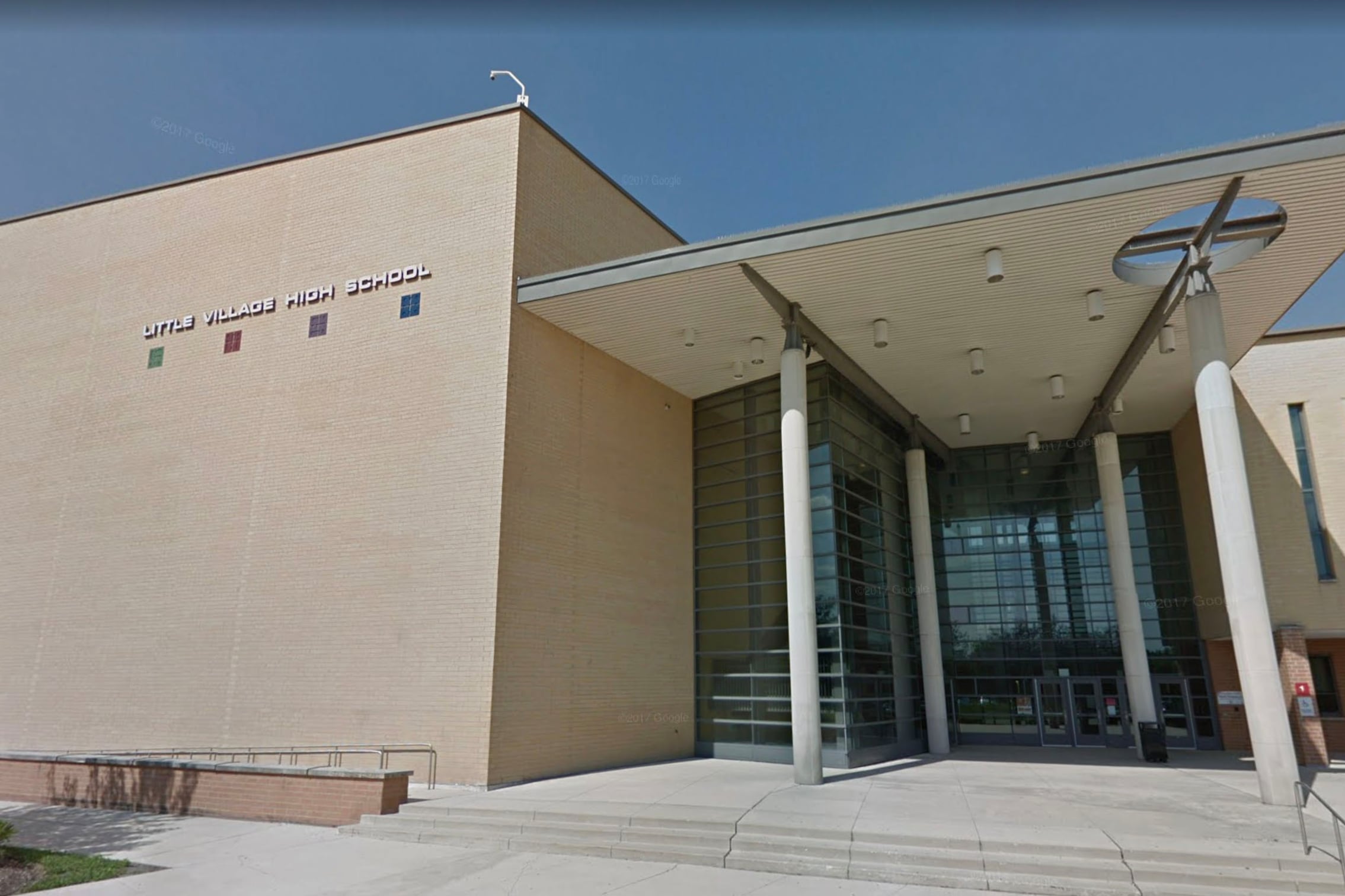 A screengrab of Little Village Lawndale High School Google Maps.