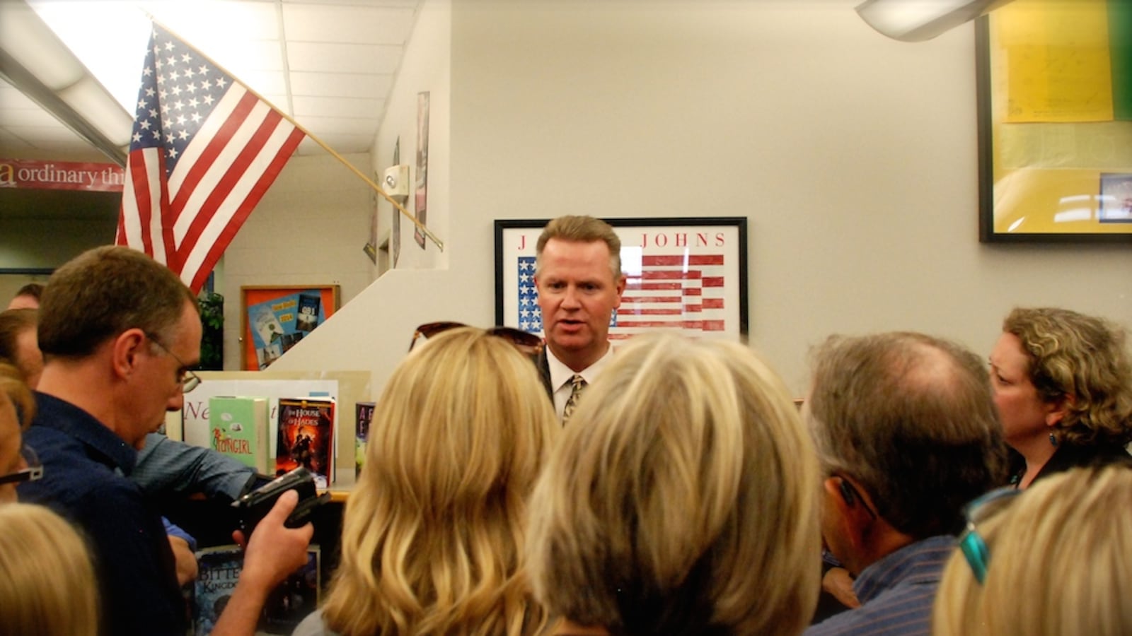 Dan McMinimee met with the Jeffco community in 2014 before being hired as Superintendent.