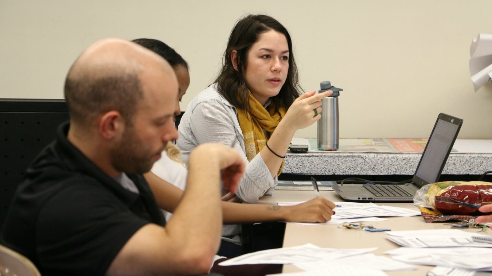 Katie Hahn, who works for the nonprofit Grand St. Settlement, is Campos’ new service coordinator. The city made a point of giving the coordinators access to the new data tools.