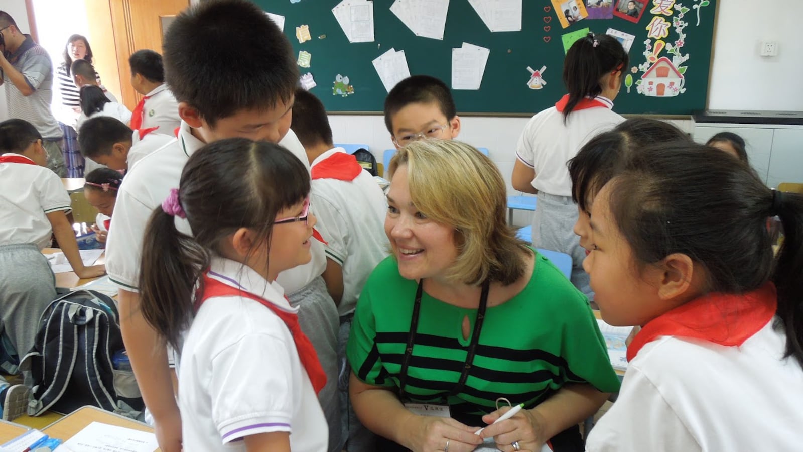 Beth Blevins, principal of South Doyle Middle, Knox County Schools, in Shanghai.
