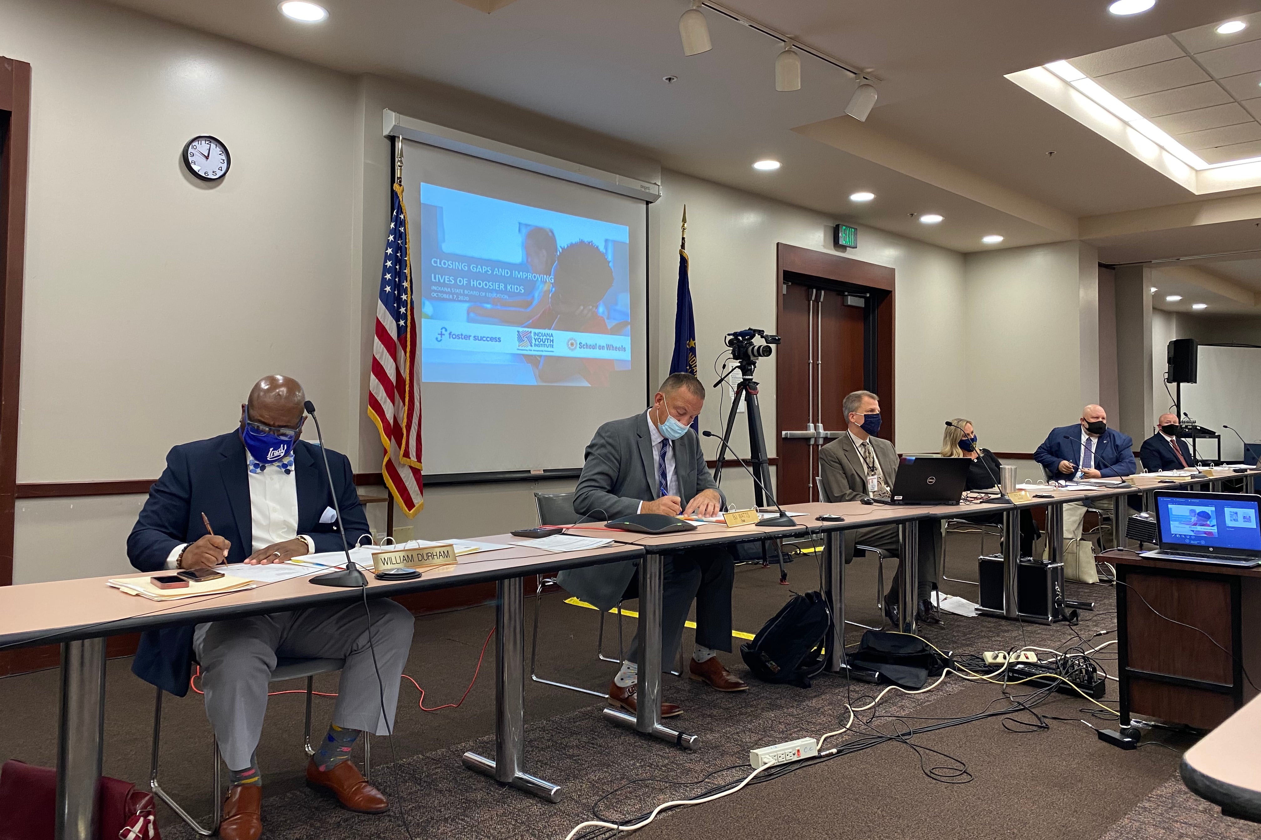 Indiana State Board of Education members meet to discuss A-F grades for schools and other education issues at the monthly board meeting on Oct. 7, 2020.