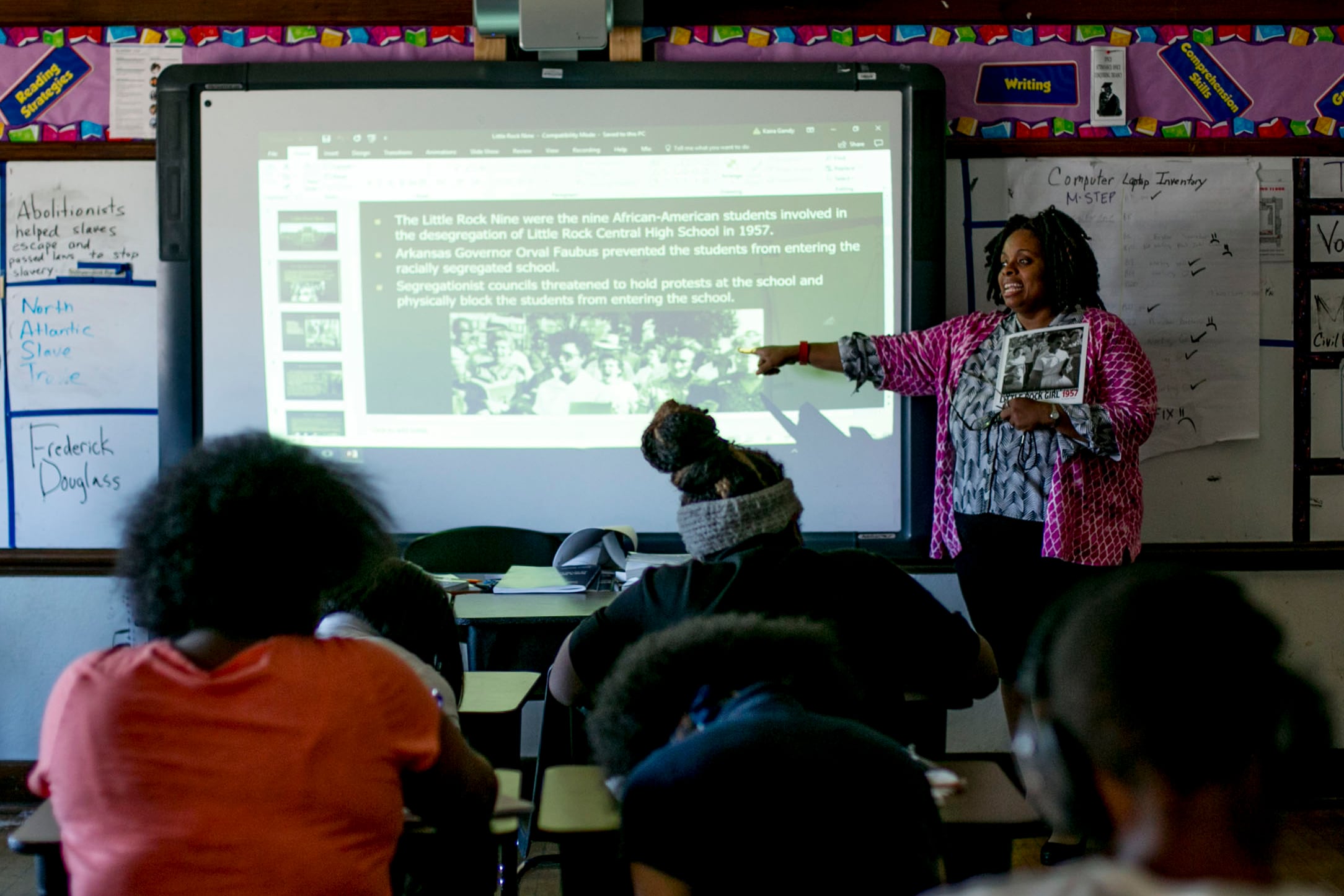 Kaira Gandy, a seventh- and eighth-grade English teacher at Detroit’s Bethune Elementary-Middle School, said she needs two weeks to get to know a new student. “Some of them are like Oliver Twist,” she said. “They are used to being orphans.”