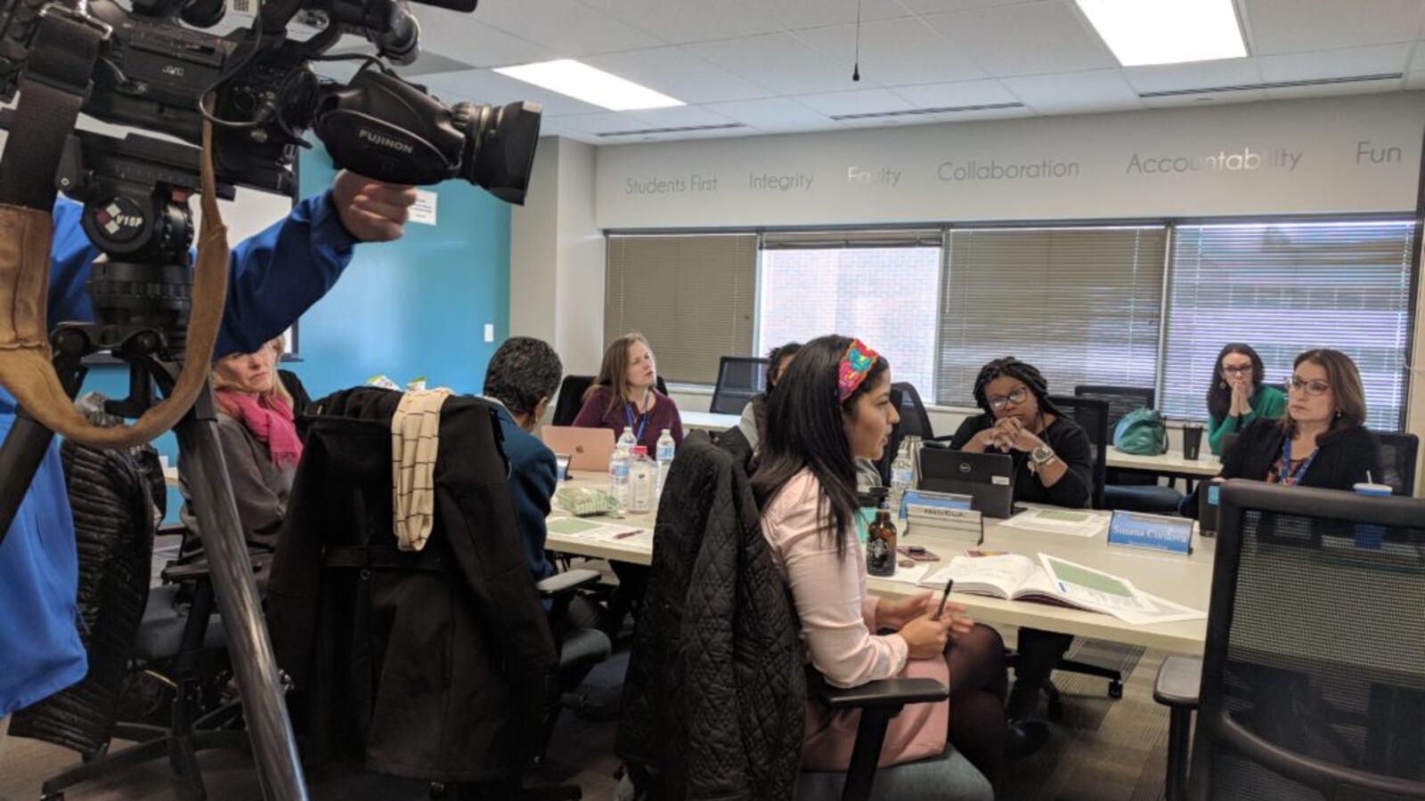 Denver school board members get the latest on negotiations that have hit a turning point.