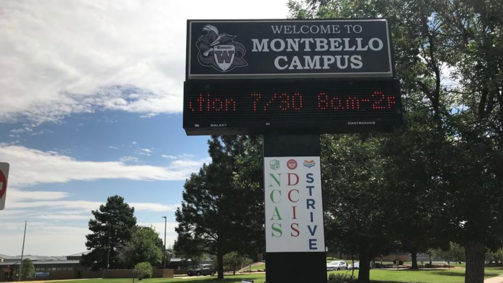 The Montbello campus, once a comprehensive high school, is now shared by several schools.