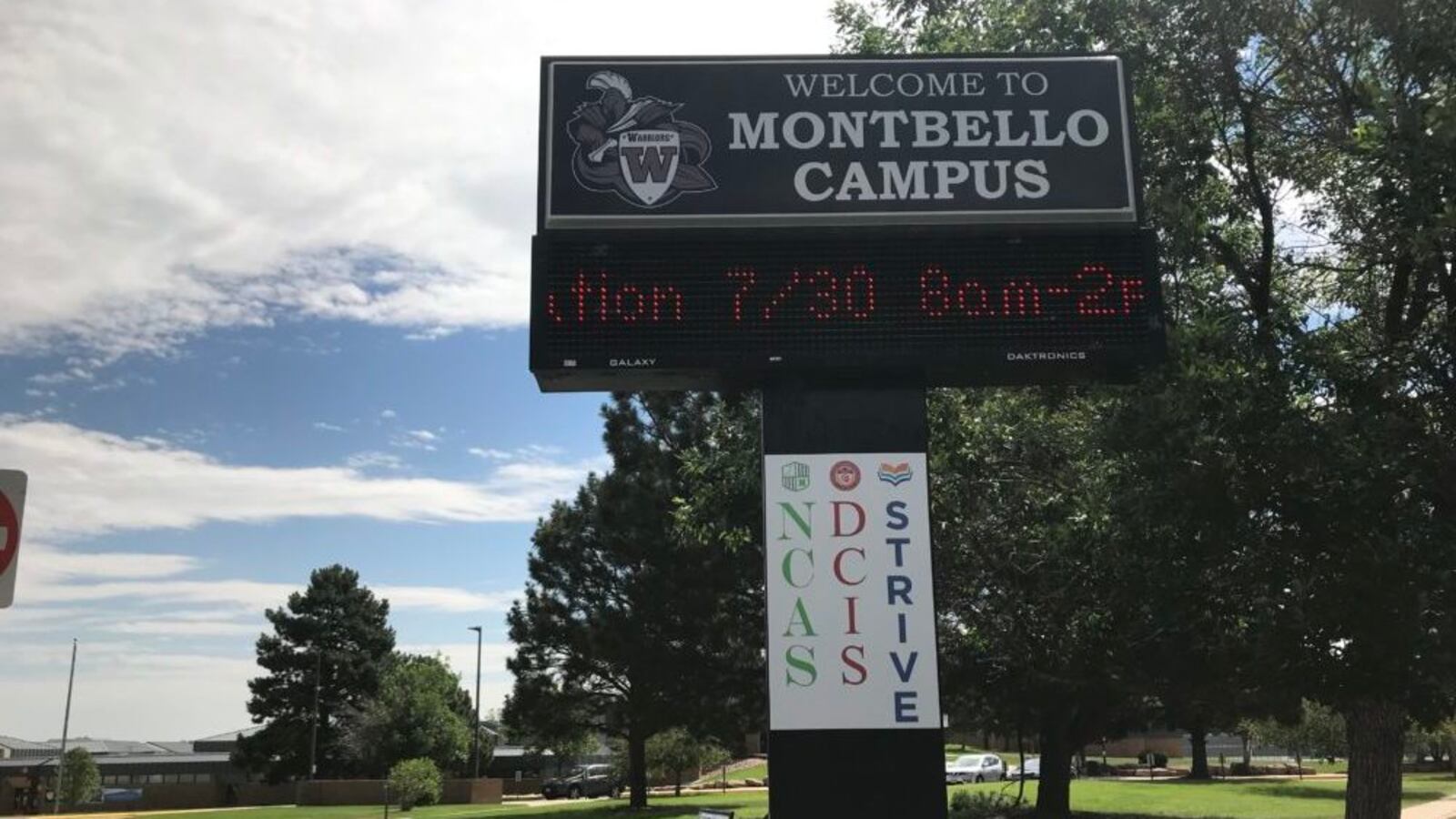 The Montbello campus, once a comprehensive high school, is now shared by several schools.
