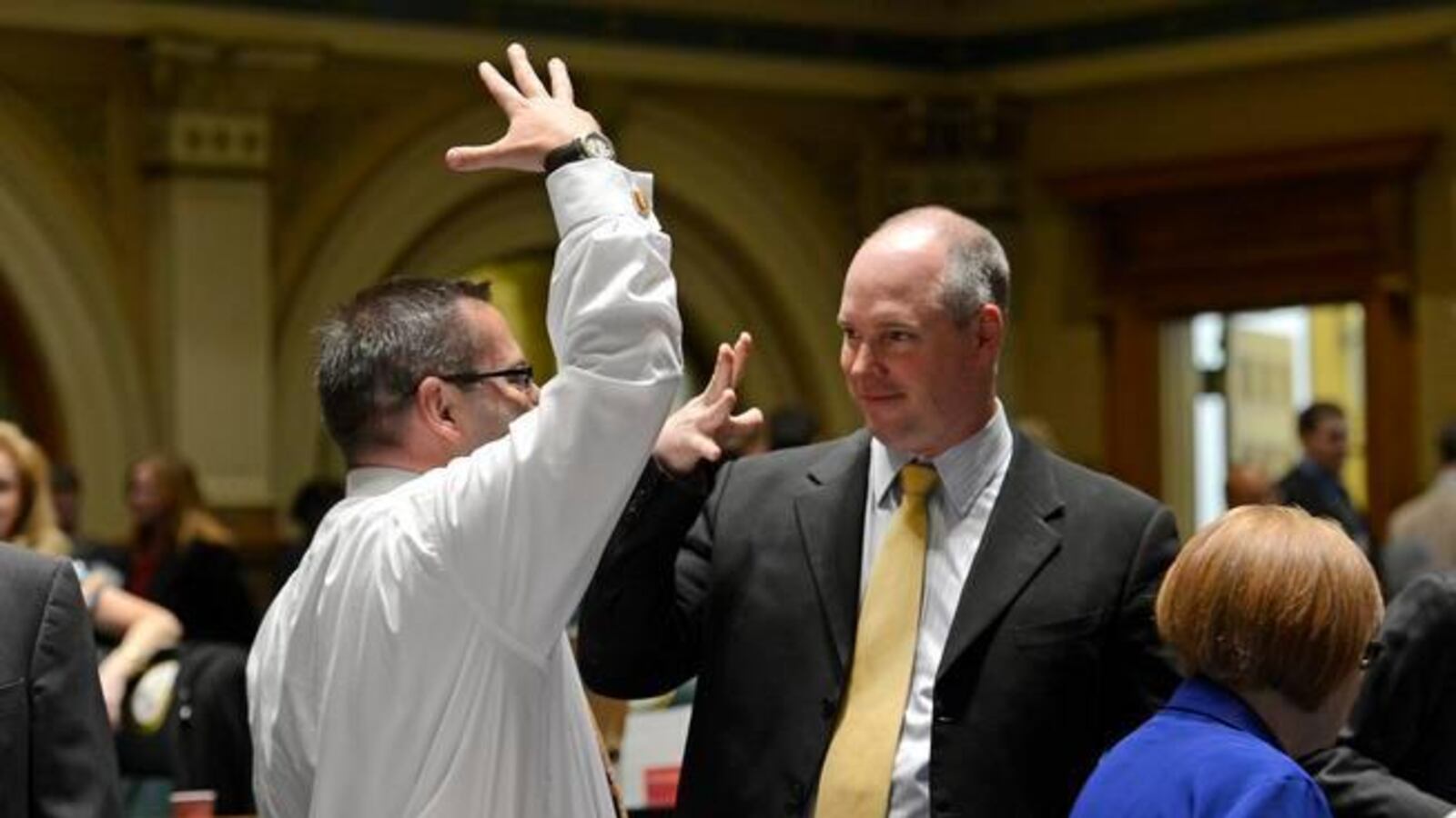 Then state Rep. Kevin Priola, R-Henderson, on the House floor in 2015. Priola was elected to the state Senate and will serve on that chamber's education committee.