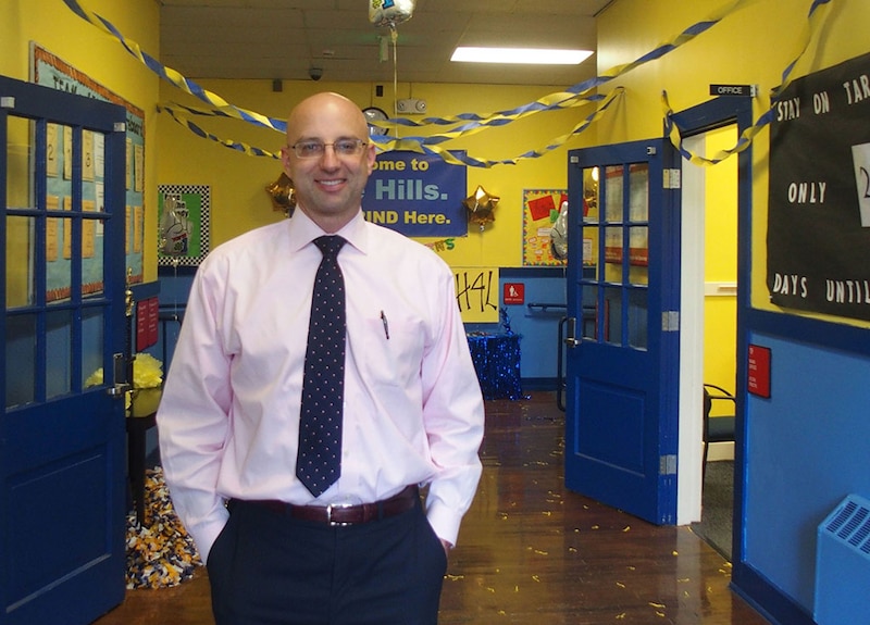 Achievement School District Superintendent Chris Barbic visits Georgian Hills Elementary, a Memphis school that the state-run district has operated since 2013.