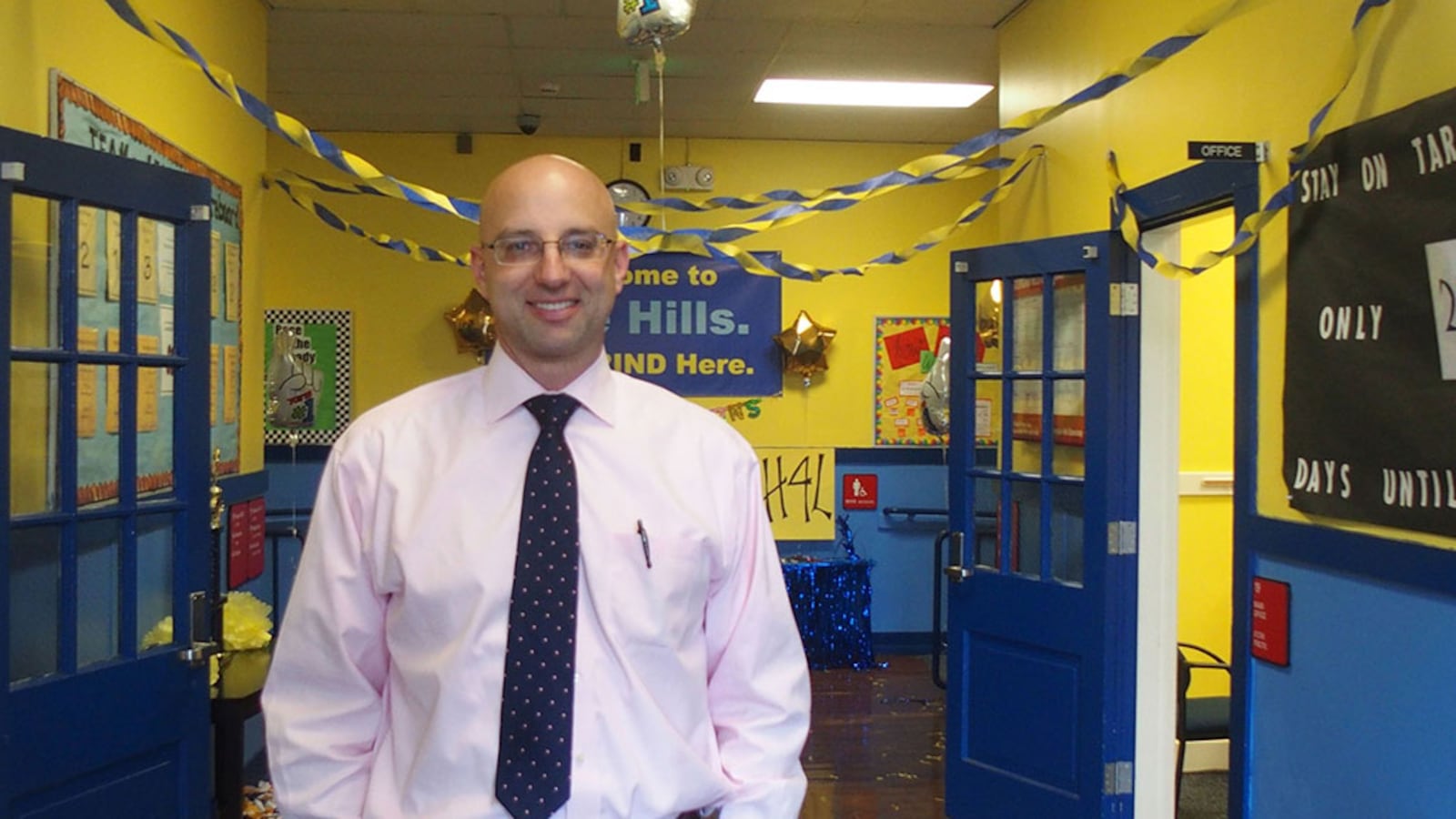 Achievement School District Superintendent Chris Barbic visits Georgian Hills Elementary, a Memphis school that the state-run district has operated since 2013.