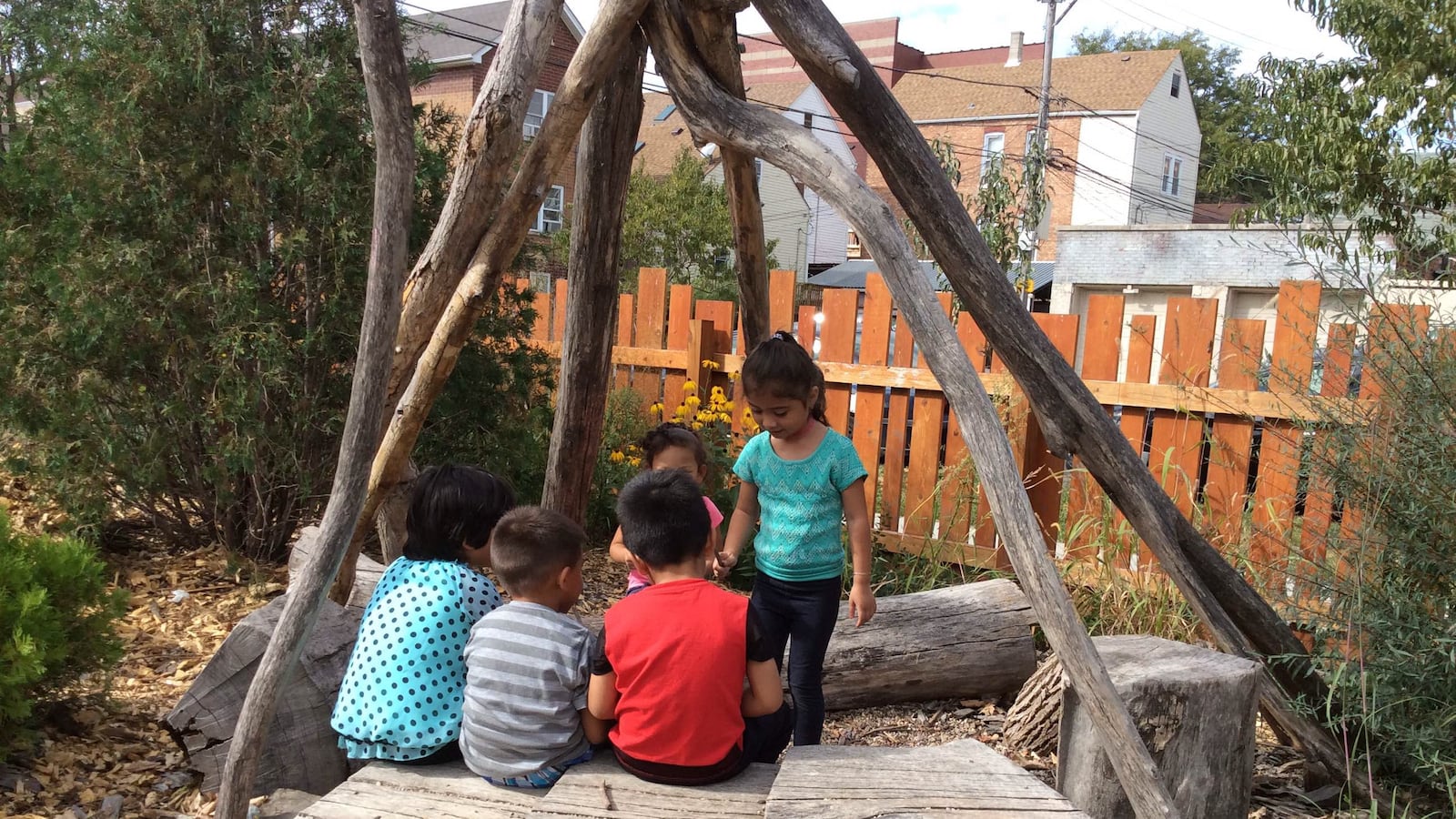 Fong says a nature playground is a space where play happens with natural and loose materials like rocks, pebbles, trees, stumps, boulders and plants.
